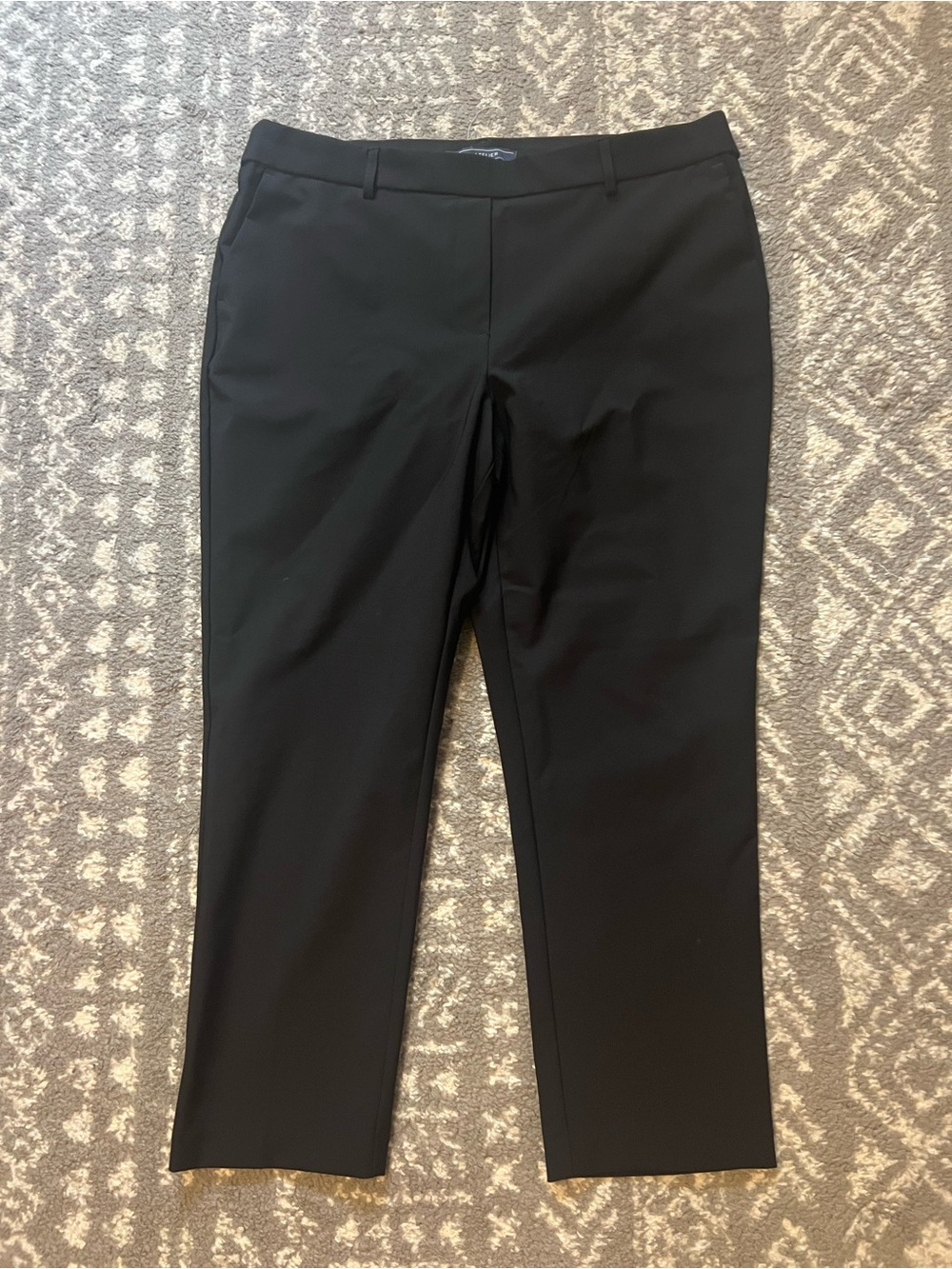 JT Atelier Women's Black Cropped Ankle Sleek Everyday Tailored Fit size XL (y100